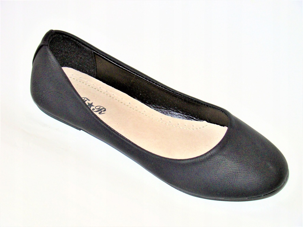 BALERINY 40 buty damskie czarne baletki półbuty