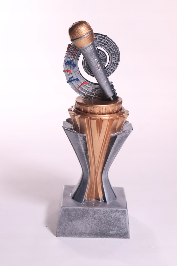 Statuetka figurka mikrofon muzyka 16,5 cm