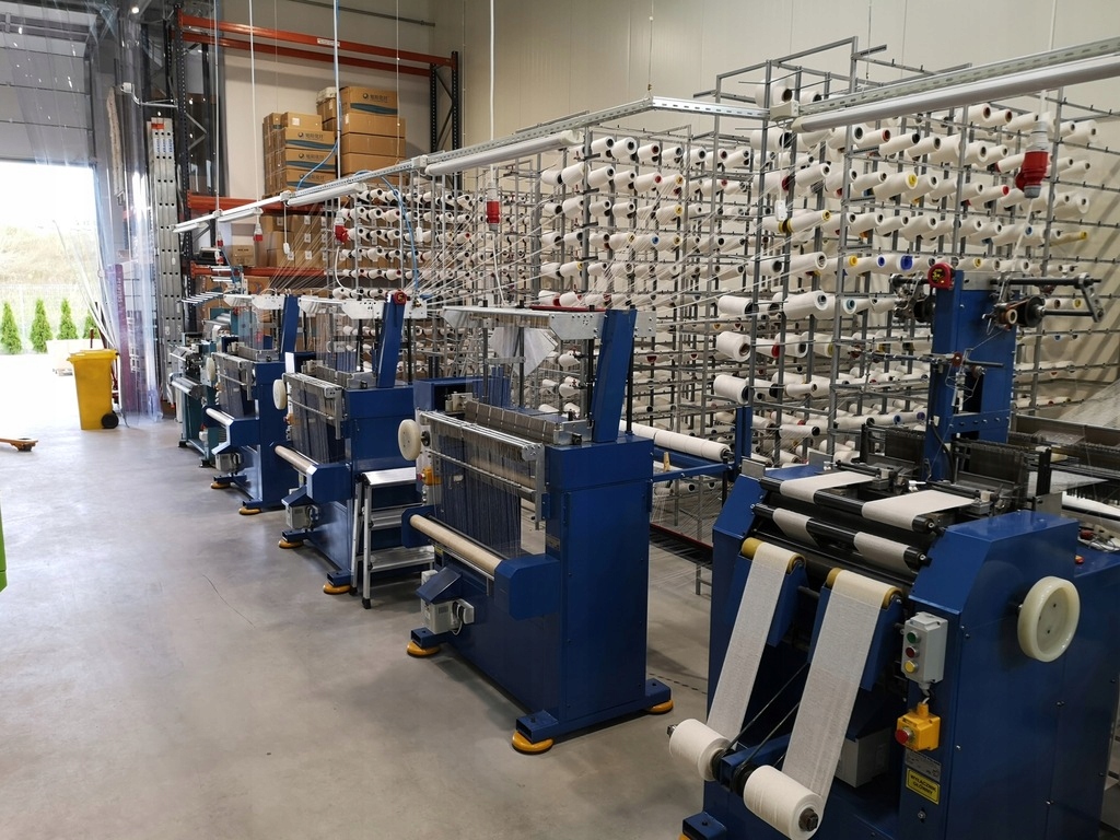 Osnowarka, krosno, snowadło, zwijarka kpl. maszyn do produkcji