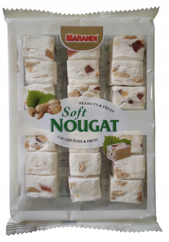 Miękki nugat z orzeszkami ziemnymi i owocami 170 g