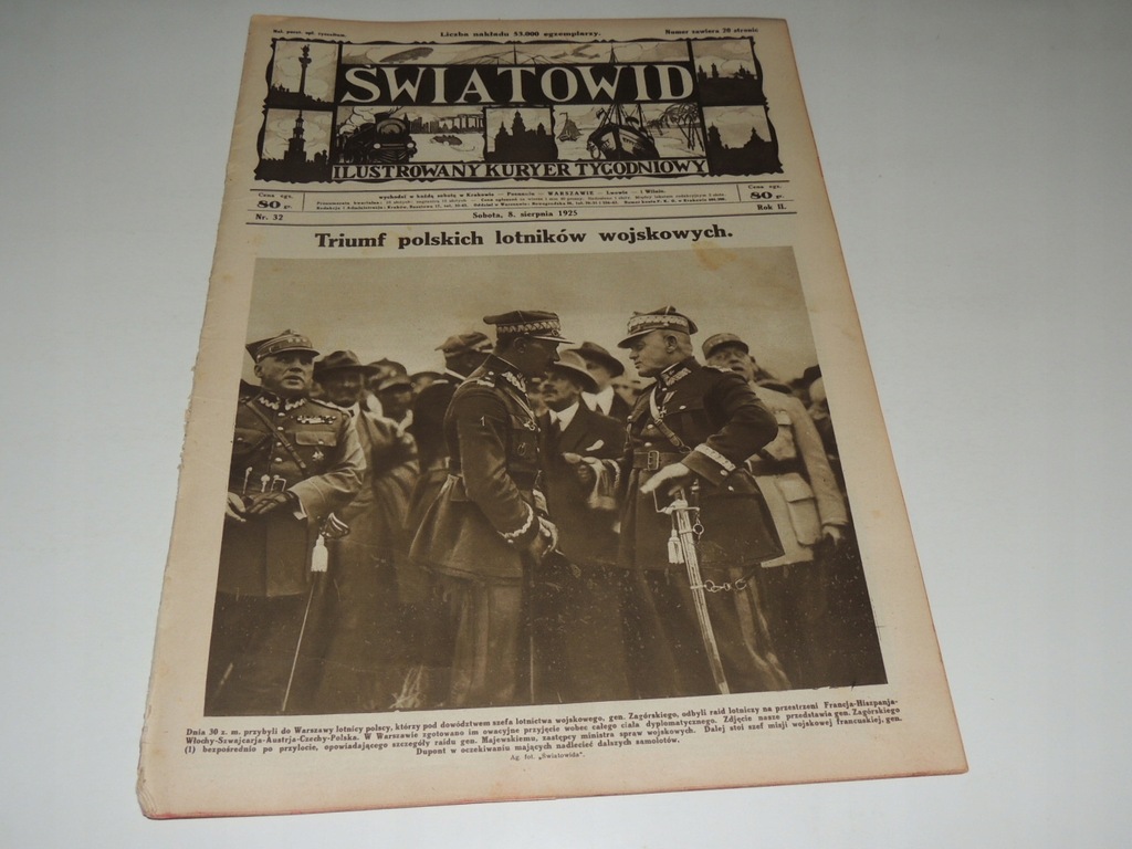 ŚWIATOWID 32 z 1925 Policja, Szczawnica, Zagórski