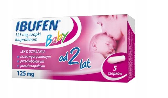 Ibufen Baby 125 mg czopki dla dzieci od 2 lat 5szt