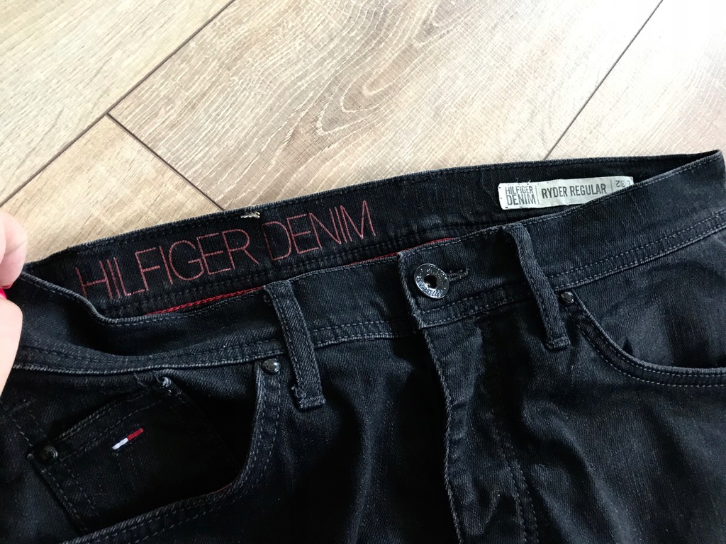 Tommy Hilfiger czarne jeansy porządne S