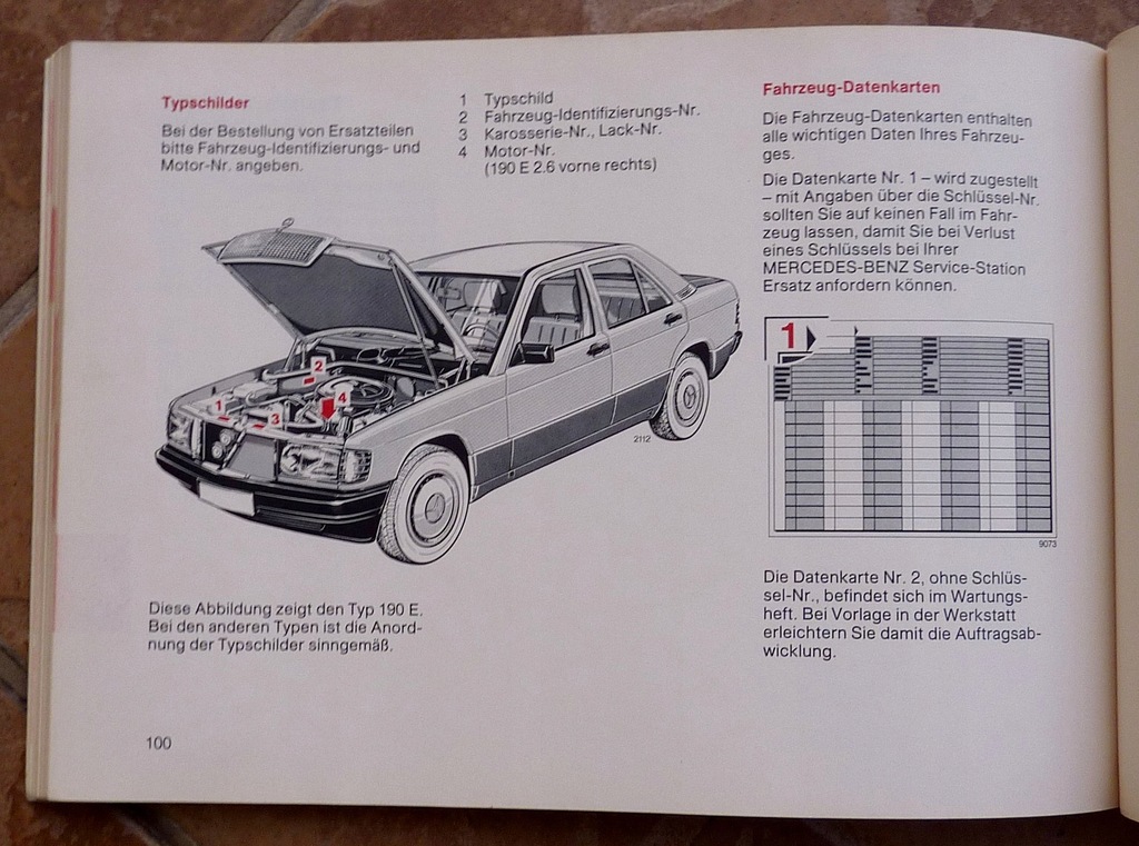 Mercedes 190 D instrukcja +książka serwisowa +inne