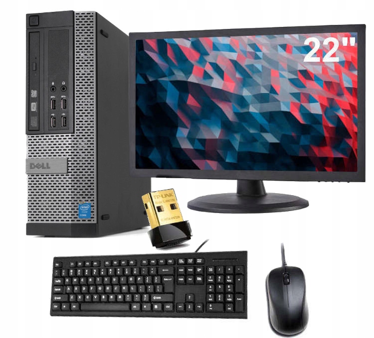 ZESTAW PC DO NAUKI BIURA MULTIMEDIA WIN10 22'' LCD