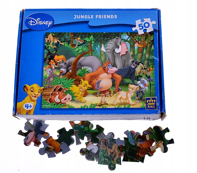 6409-9 ....DISNEY KROL LEW... PUZZLE DZUNGLA 50