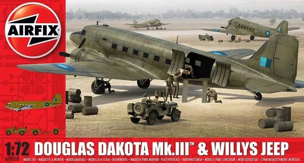 Airfix 1:72 Douglas Dakota Mk.III i Willys Jeep