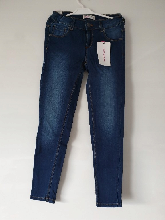 Jeans Reserved 134 8 9 lat nowe SPODNIE STRECH