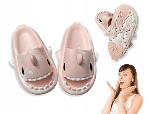 KLAPKI REKINY SHARKS W PLAMY LATO WAKACJE + GRATIS