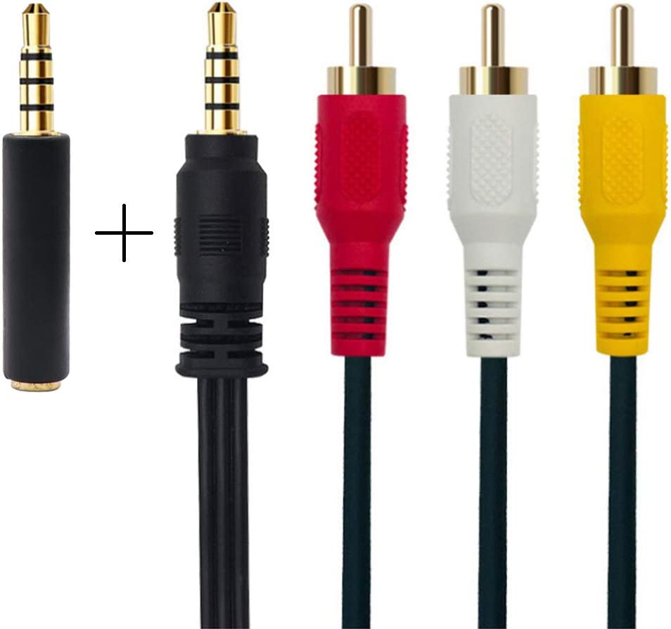 KABLE DO KAMERY VIDEO STEREO 3 RCA OMTP=CTIA 1,5M