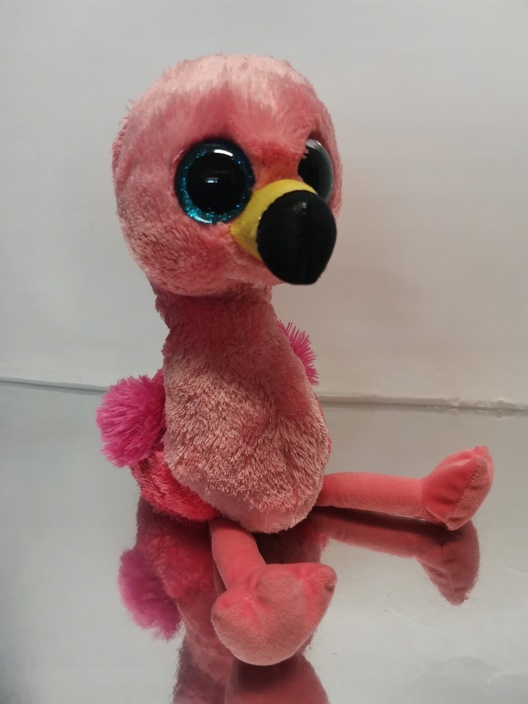TY słodki różowy flaming Gilda 35cm maskotka ptak