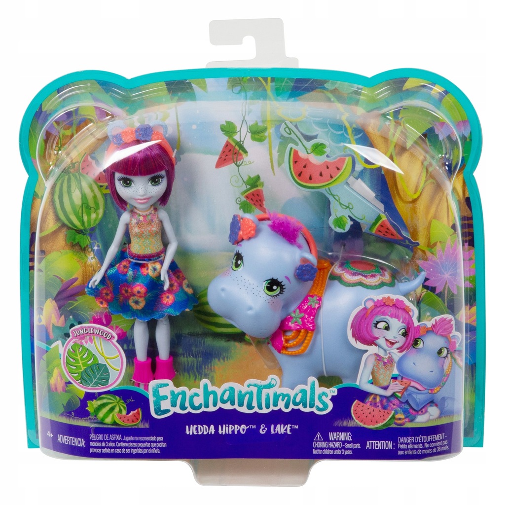 Enchantimals Lalka Hedda Hippo i Hipopotam Mattel