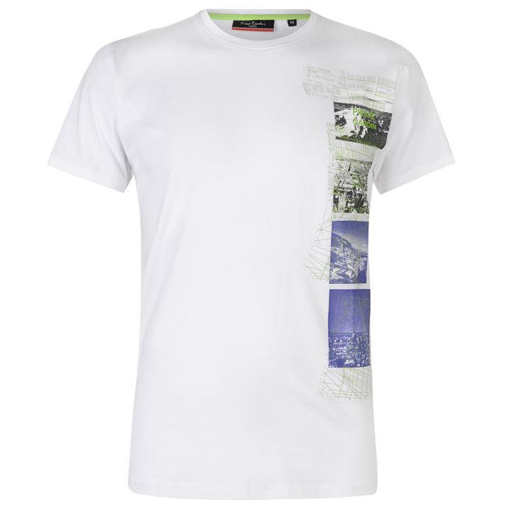 PIERRE CARDIN biała męska bluzka t-shirt M