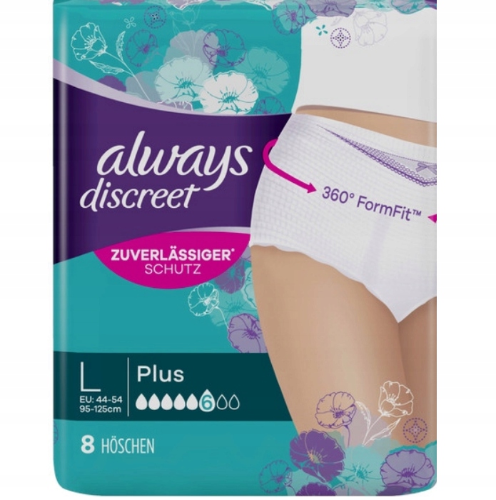ALWAYS DISCREET ROZM.L PIELUCHOMAJTKI 8SZT. DX139