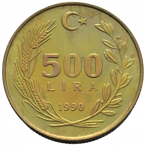 66697. Turcja, 500 lir, 1990r.
