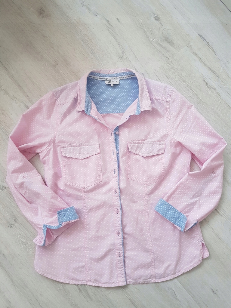 Koszula w kropki różowa Reserved Zara