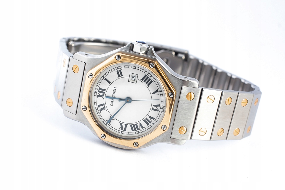 CARTIER SANTOS OCTAGON 2966 AUTOMATIC SS|18K 30MM