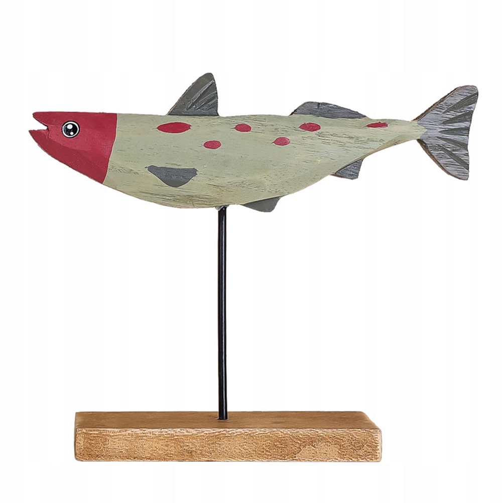 Mediterranean Table Decor Fish Wooden Statue
