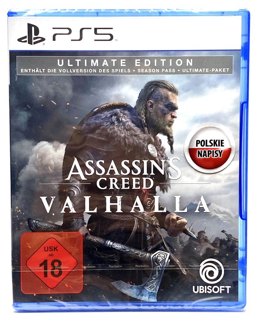 ASSASSIN'S CREED: VALHALLA - ULTIMATE EDITION PL | NOWA | PS5 | PO POLSKU