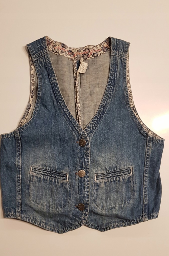 H&M dziewczęca jeansowa kamizelka r.158