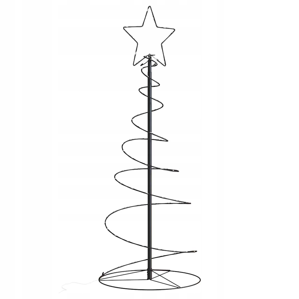 STOŻKOWA CHOINKA Z LAMPEK 80 CIEPŁYCH BIAŁYCH LED 120CM