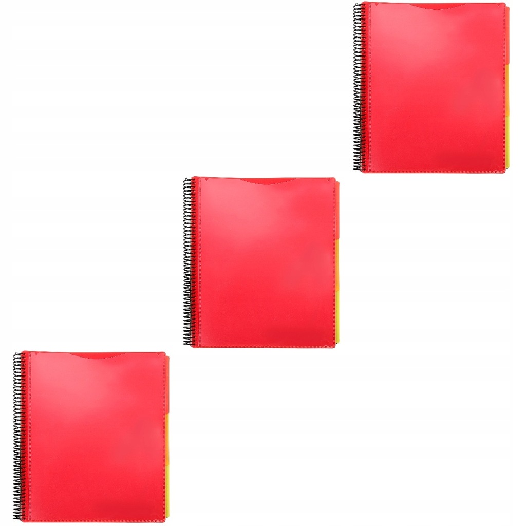 File Binder Coil Notebook Folder Cardboard 3 PCS