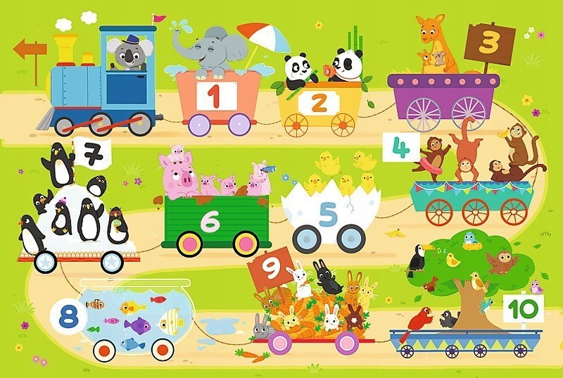 Puzzle Baby 15 elementów Maxi - Pociąg z cyferkami