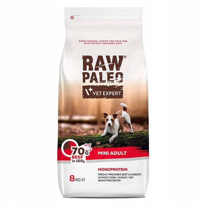 RAW PALEO BEEF ADULT MINI 8KG WOŁOWINA MAŁE RASY