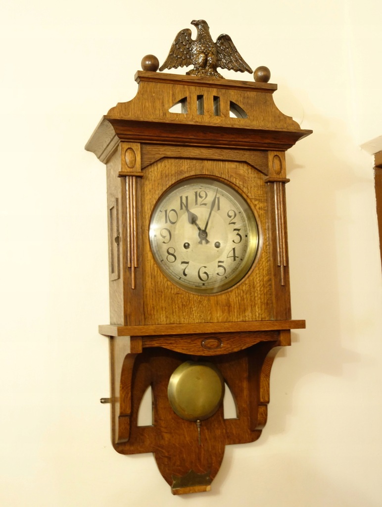 Philipp Haas & Söhne, duży, stylowy , zegar wiszący ślązak