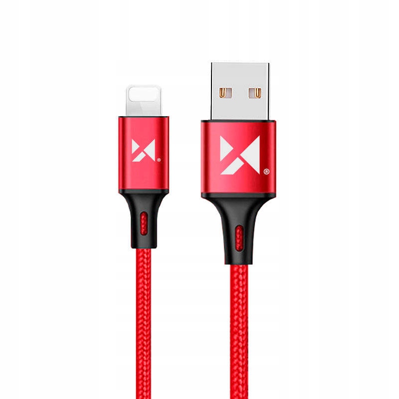 Kabel USB - Lightning 2,4A 2m czerwony