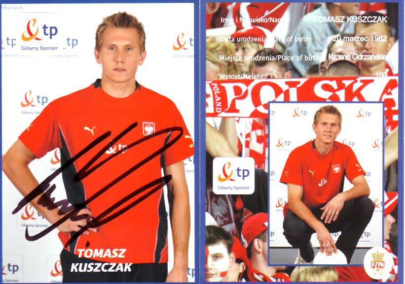 Tomasz Kuszczak pocztówka, autograf