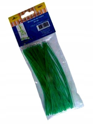 Drut wiązałkowy cięty powlekany 100szt 25cm zieleń