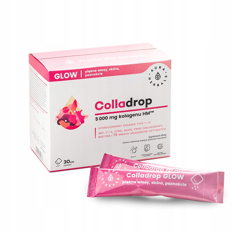 AURA COLLADROP GLOW kolagen morski 5000mg-30 sasz.