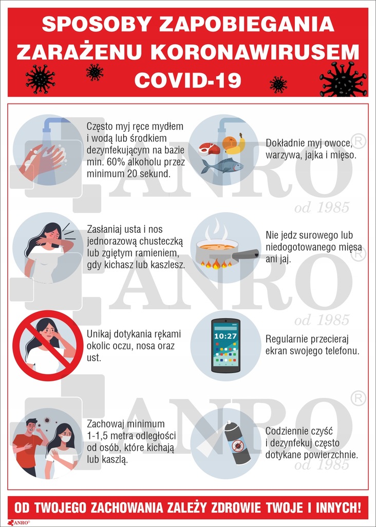 Wymień Dwa Sposoby Zapobiegania Krzywicy Tabliczka "Sposoby zapobiegania COVID " - 9146015076 - oficjalne