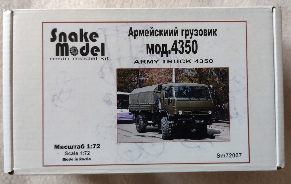 Kamaz 4350 (żywica,blachy,kalki). Snake Model Sm72007.NR 2.