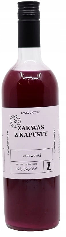 ZAKWAS Z KAPUSTY CZERWONEJ BIO 700 ML ZAKWASOWNIA