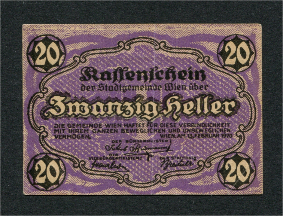 20 Heller Austria 1920 Notgeld