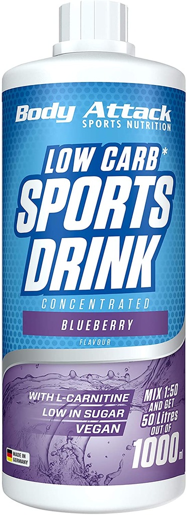 LOW CARB BodyAttack Blueberry 1000ml