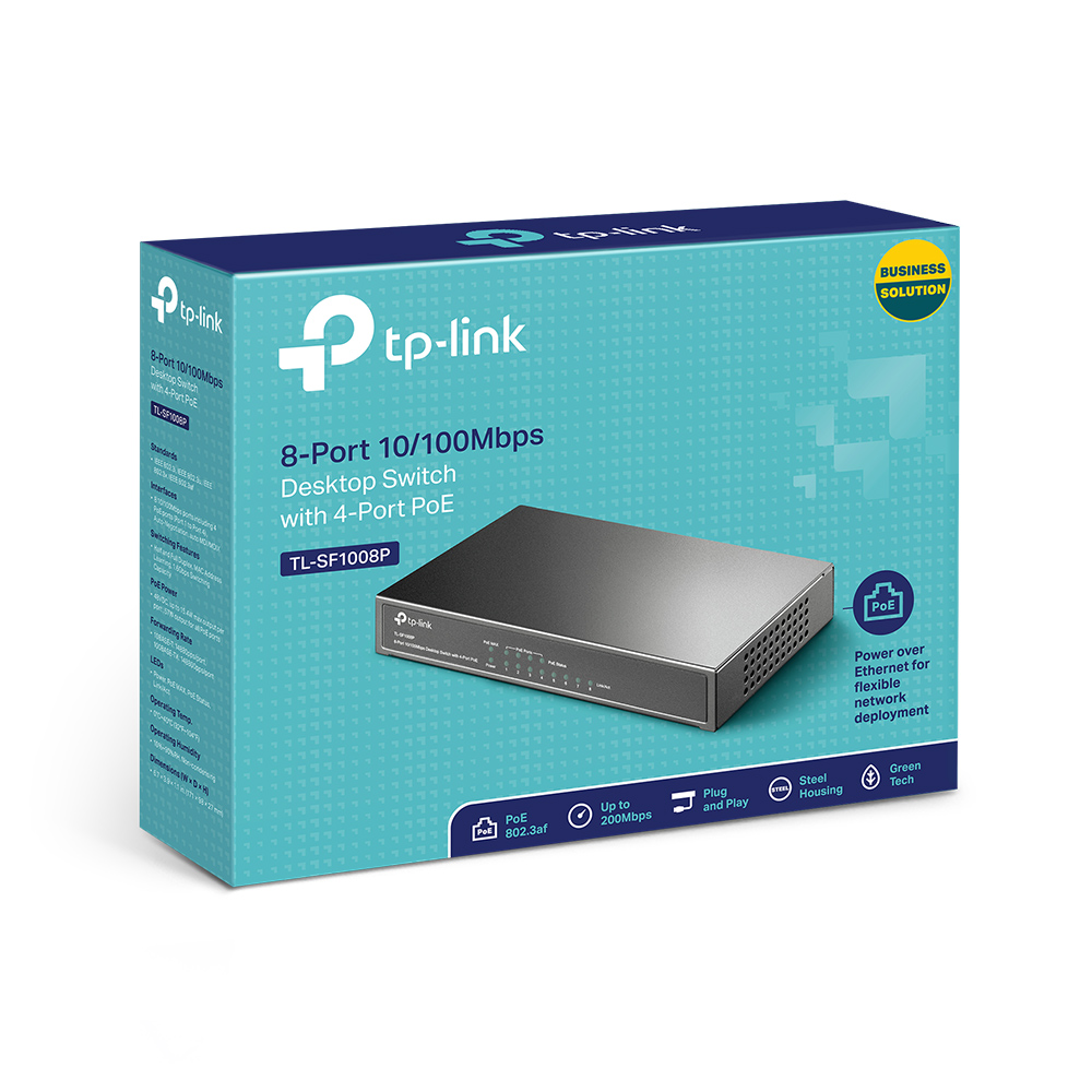 Купить КОММУТАТОР 8-ПОРТОВЫЙ TP-LINK SF1008P 4 + 4xPOE: отзывы, фото, характеристики в интерне-магазине Aredi.ru