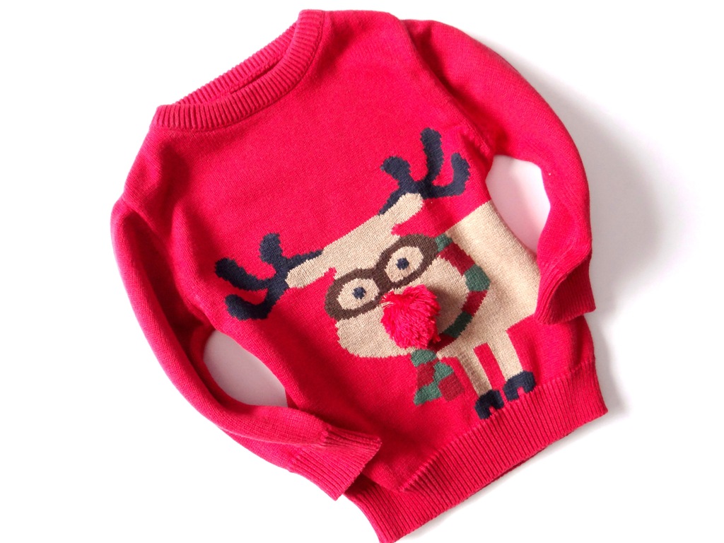 *NEXT*świąteczny sweterek z reniferem*92 / 18-24 M