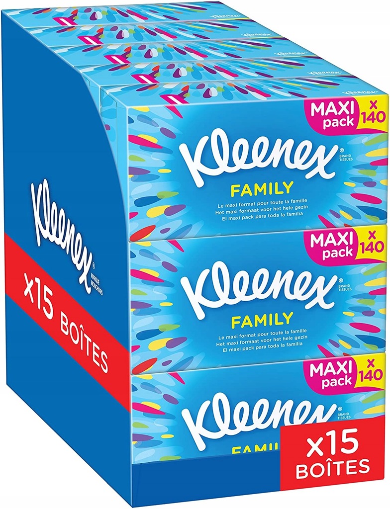 KLEENEX CHUSTECZKI HIGIENICZNE 15 X 140SZT