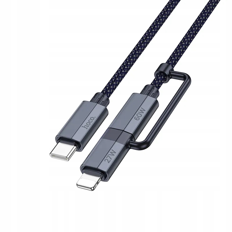 HOCO KABEL 2W1 TYP C DO TYP C / LIGHTNING U134 1,2M + GRATIS RYSIK