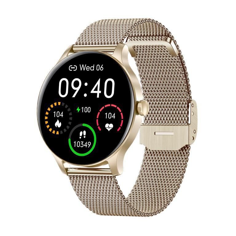 SMARTWATCH GARETT Classy złoty stalowy