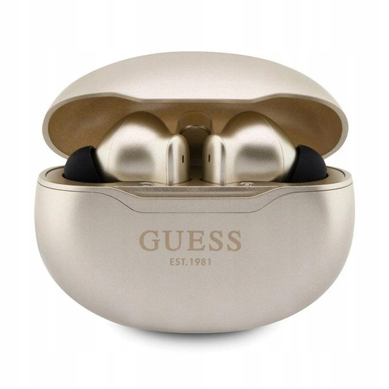 Guess True Wireless Classic EST BT5.3 - Słuchawki TWS + etui ładujące (złot