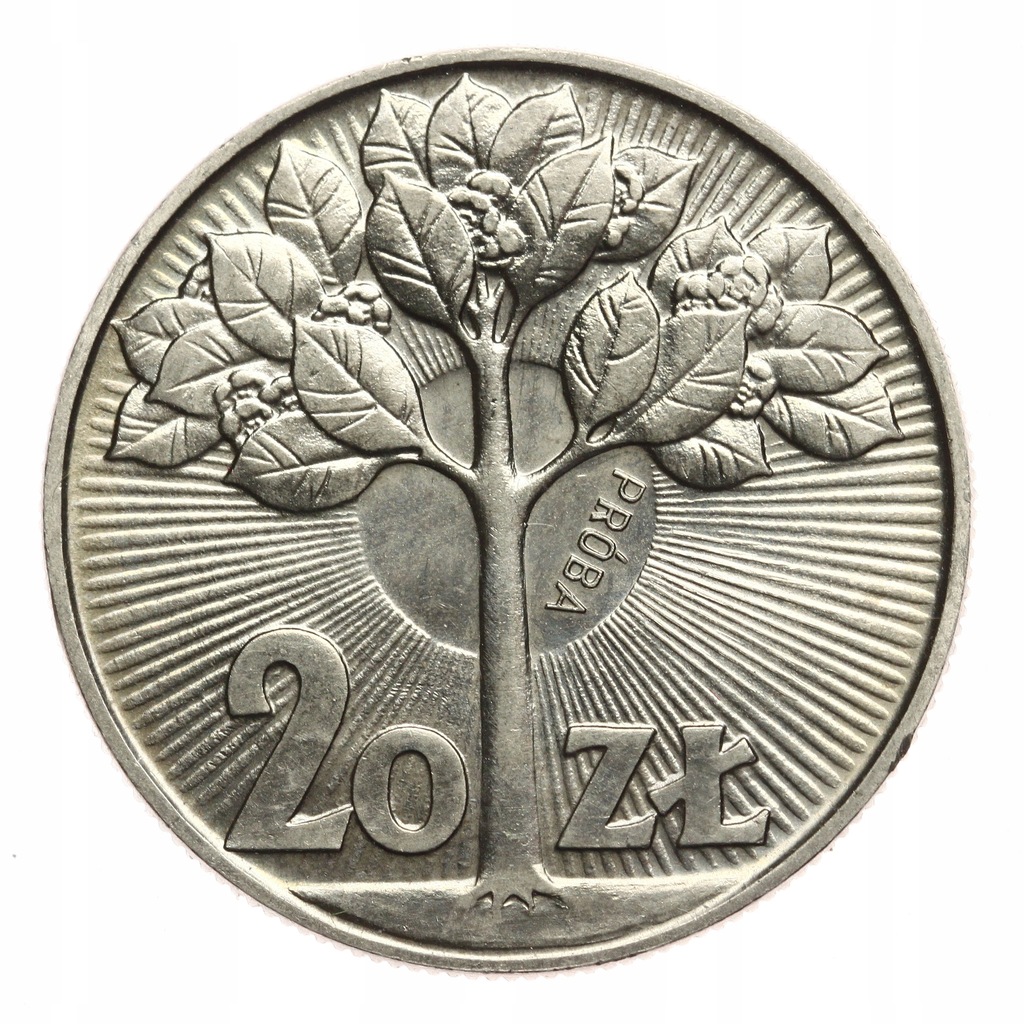 PRL 20 złotych 1973 DRZEWKO PRÓBA MN (1)
