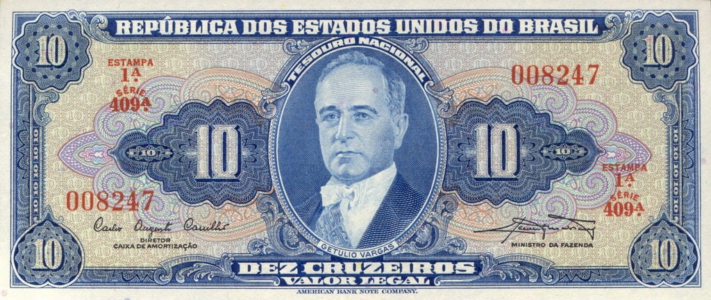 Brazylia 10 Cruzeiros P-167 1963 UNC