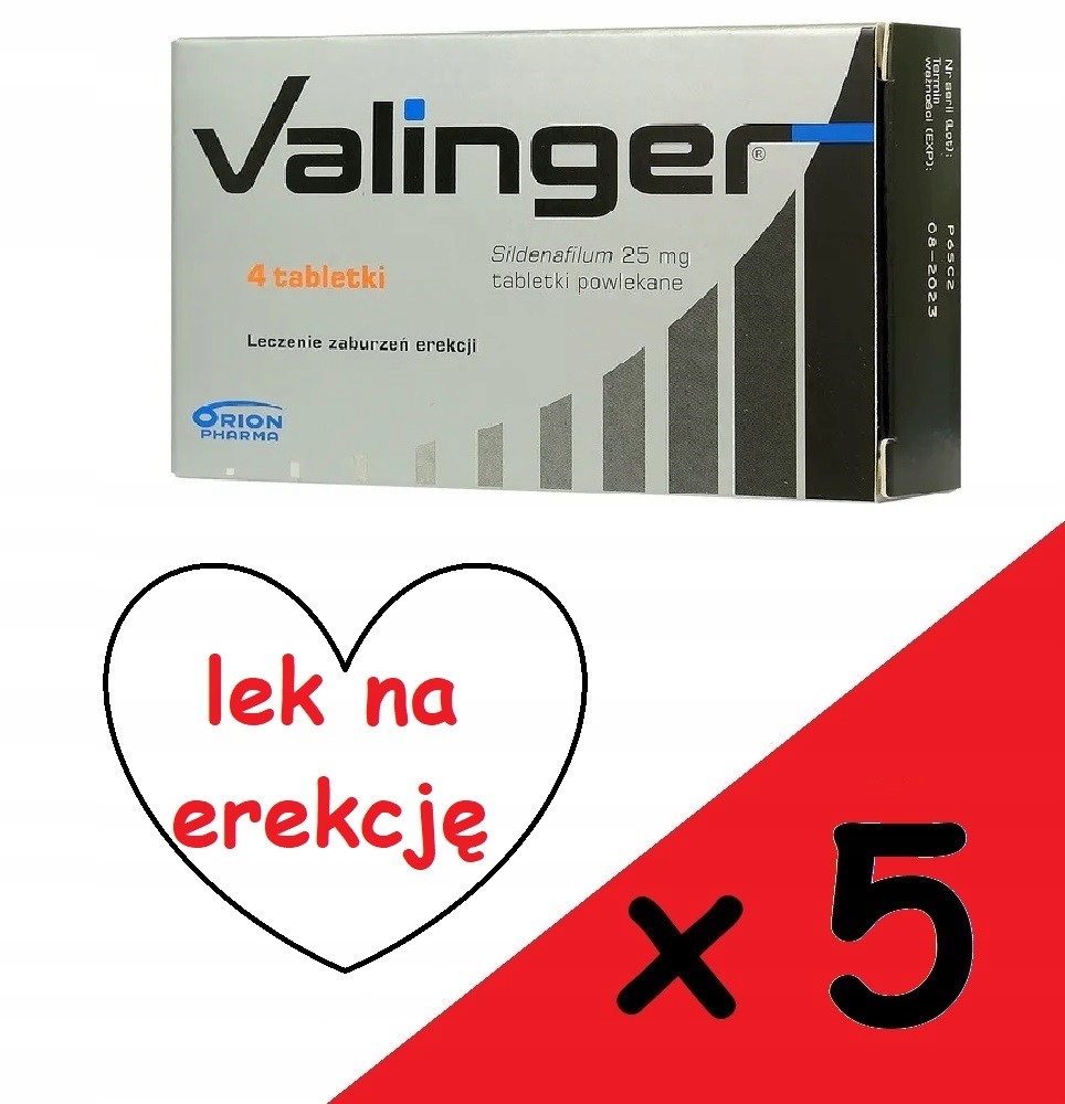 DW 30.04.2025 5 x Valinger 25 mg, 4 tabletki
