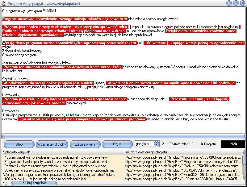 Program antyplagiatowy  antyplagiat.net