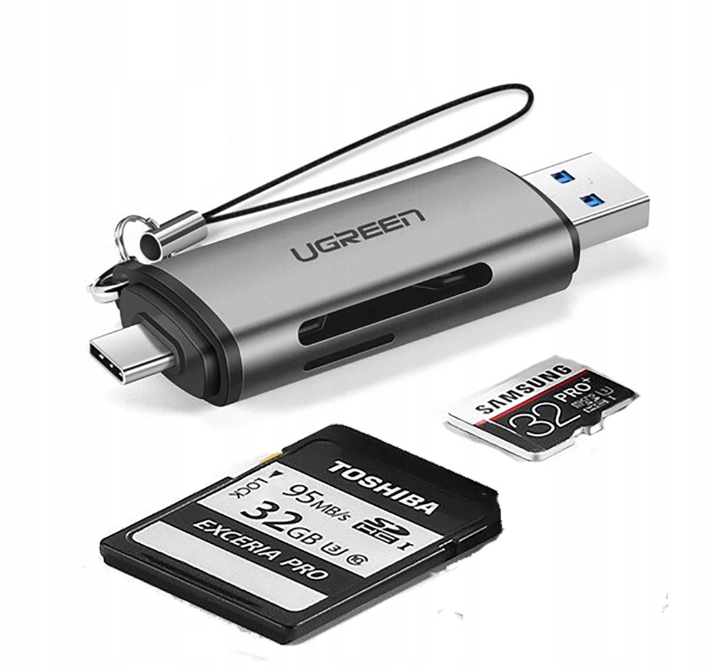 Купить Адаптер SD Card Reader MICRO USB USB-C 3.0 UGREEN: отзывы, фото, характеристики в интерне-магазине Aredi.ru
