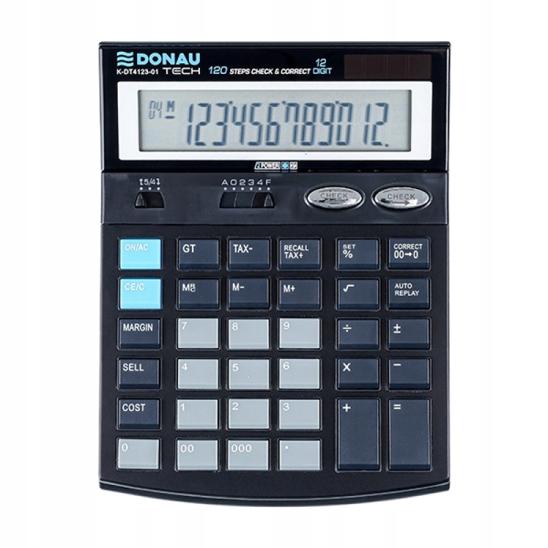Kalkulator biurowy 12-cyfr 186x142x39 mm czarny